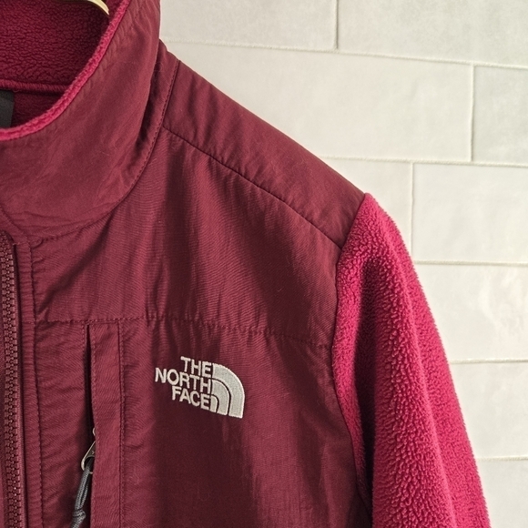 The North Face Denali PolarTec Fleece Zip-Up Jacket Magenta Pink Burgundy Small - Picture 3 of 7